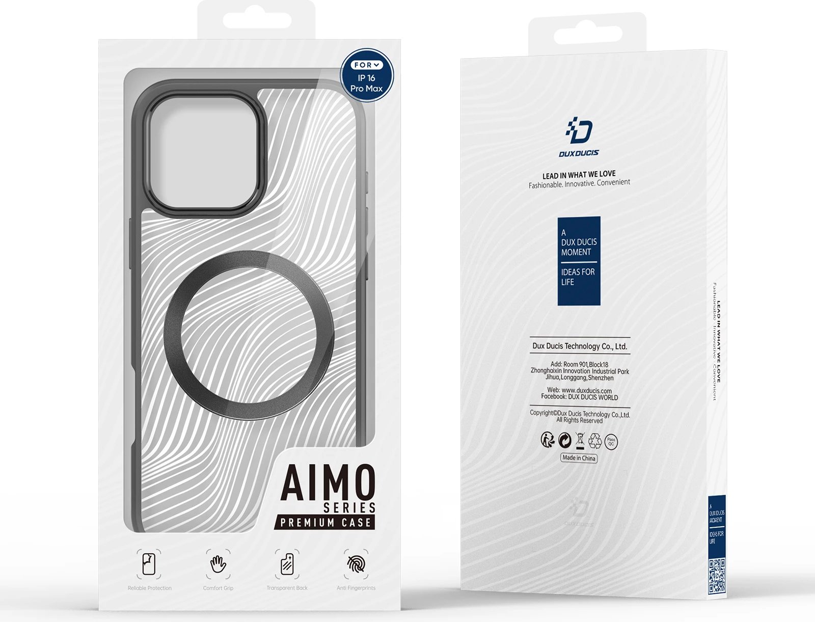 Mbështjellës Dux Ducis Aimo Mag për iPhone 16 Pro Max, MagSafe, i zi Mbështjellës Dux Ducis Aimo Mag për iPhone 16 Pro Max, MagSafe, i zi