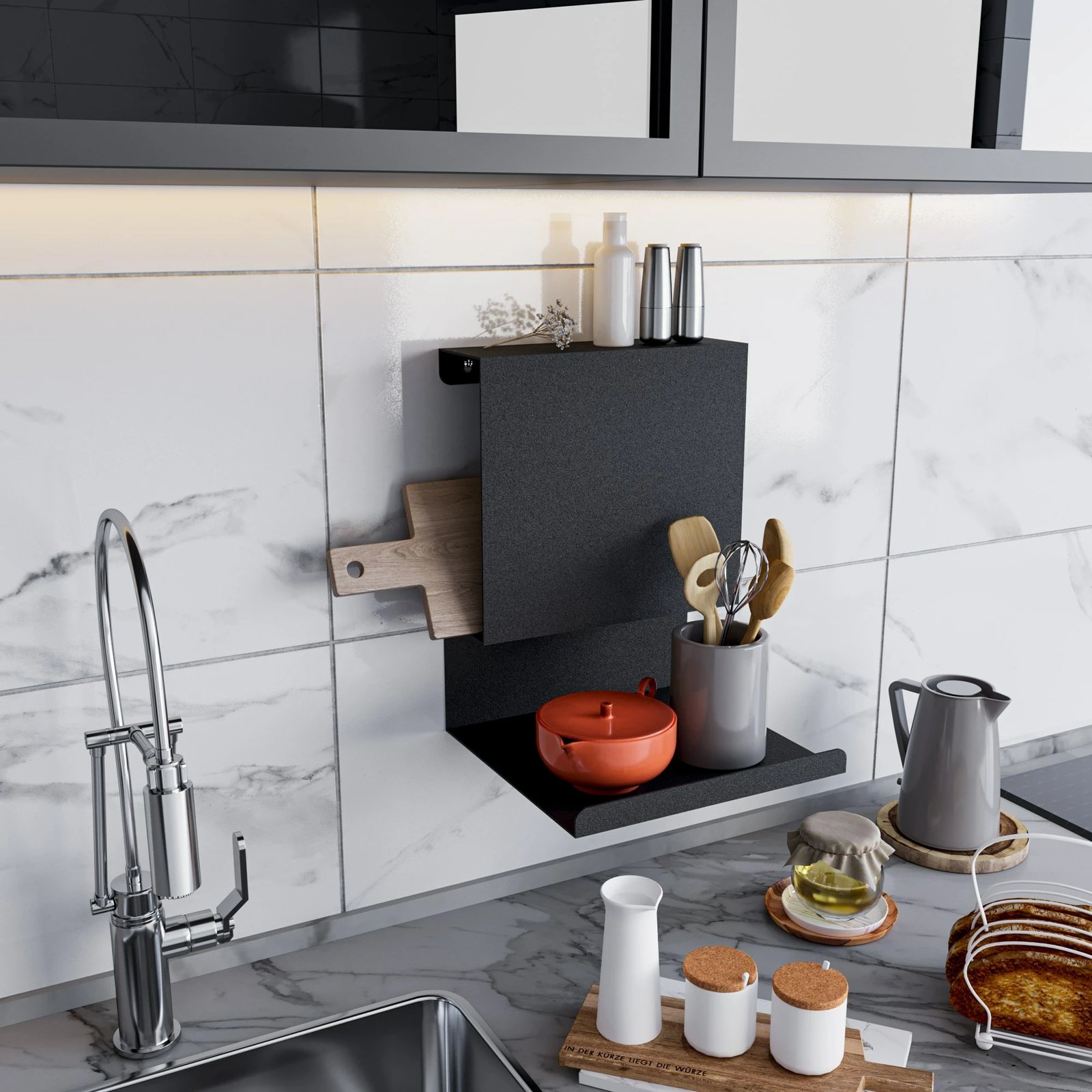 Raft muri Hanah Home, Brano, metal i zi, 25x23x33cm