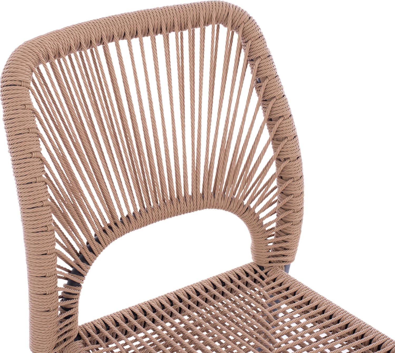 Karrige alumini gri me litar PE bezhë FH5770.02 45x63x82Y cm
