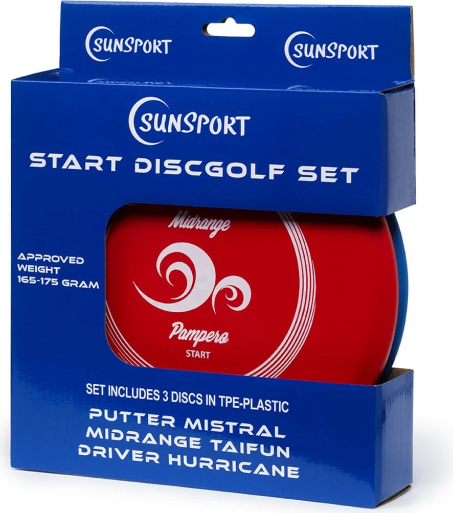 Set disqe disc golf Tactic Sunsport Start, 3 copë, multikolor