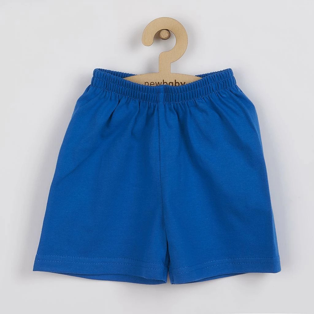 Set foshnje bluzë me mëngë të shkurtra dhe pantallona, NEW BABY, Fox, 100% pambuk, madhësia 68 (4-6m), blu