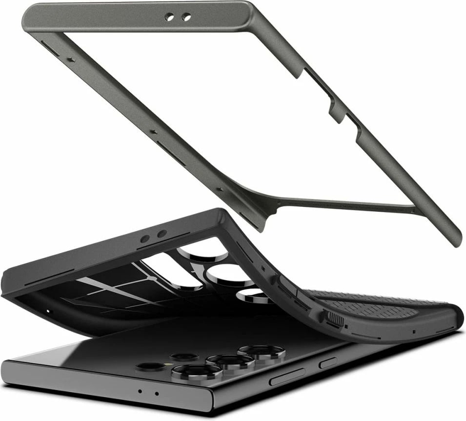 Mbështjellës Spigen Neo Hybrid për Samsung Galaxy S24 Ultra, Gri metalik