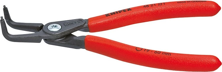 Knipex circlip klesta 48 21 J01, 130mm, krom-vanadium, dorezë plastike, e kuqe