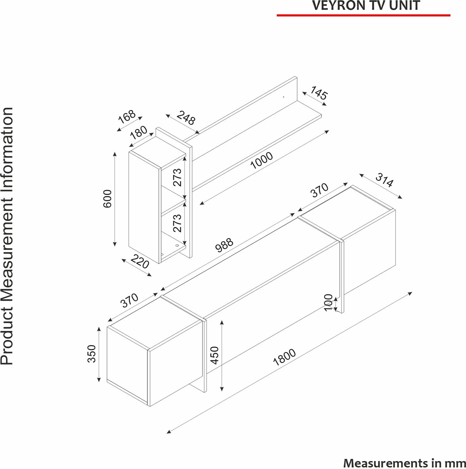 Njësi TV Skye Decor, ngjyrë travertin-sandstone, Veyron