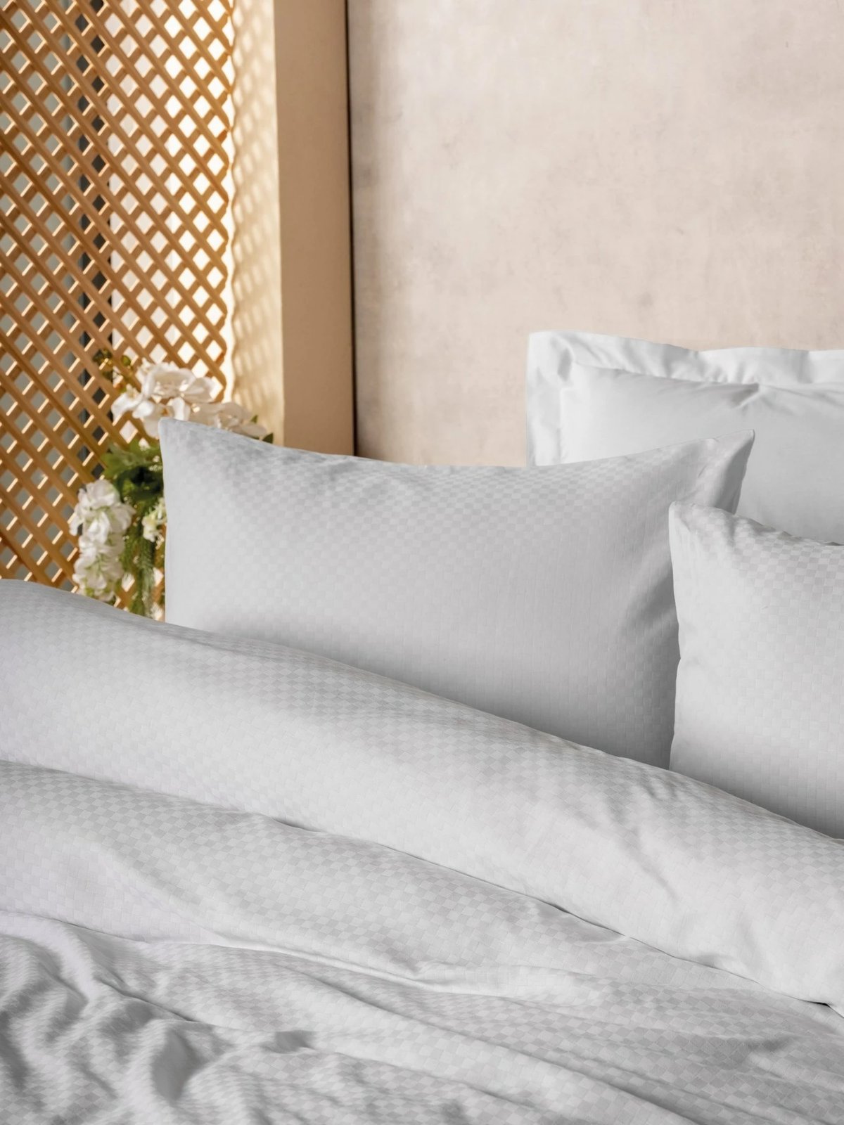 Set mbulesë për jorgan dopio Ranforce, L'essentiel, ngjyrë e bardhë, plaid Set mbulesë për jorgan dopio Ranforce, L'essentiel, ngjyrë e bardhë, plaid