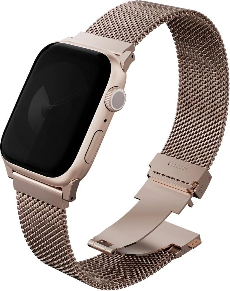 Rrip çeliku inox për Apple Watch UNIQ Dante Pro, 44/45/46/49mm, Rozë metalike