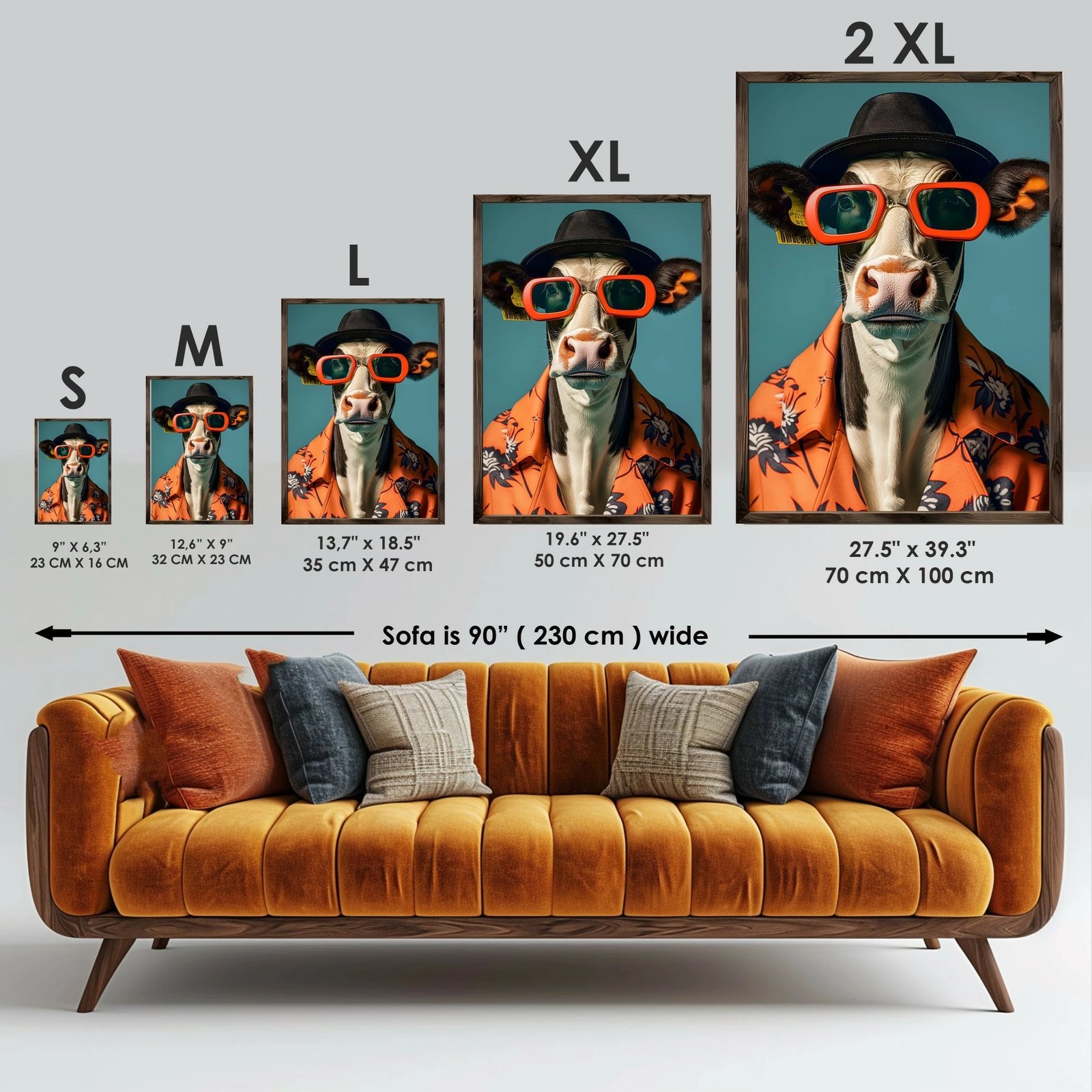 Pikturë dekorative me kornizë MDF, shumëngjyrëshe, Wallity GE142-L