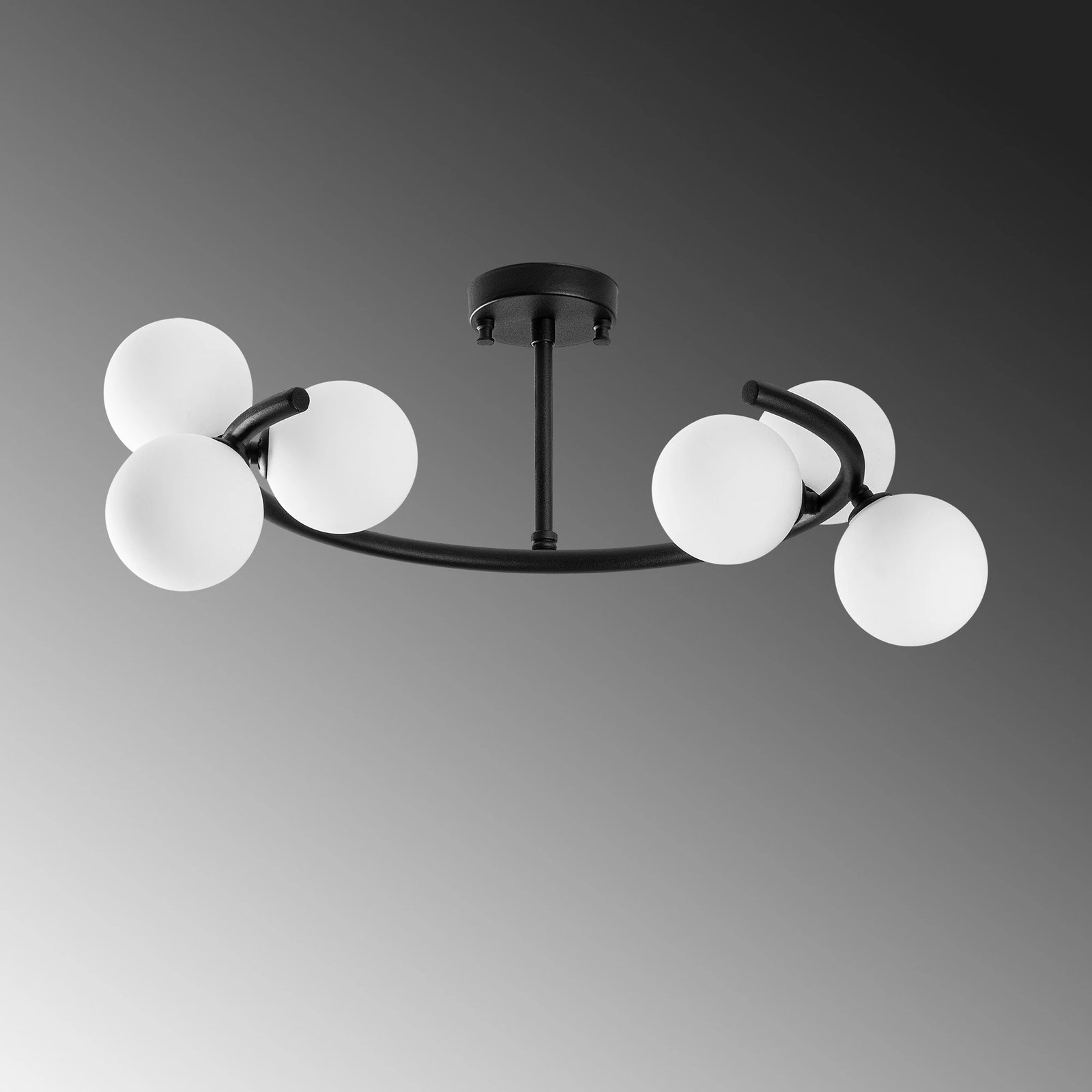 Llambadar Opviq, Luminar - 14140, trup metalik, ngjyrë e zezë, 55x50x30cm