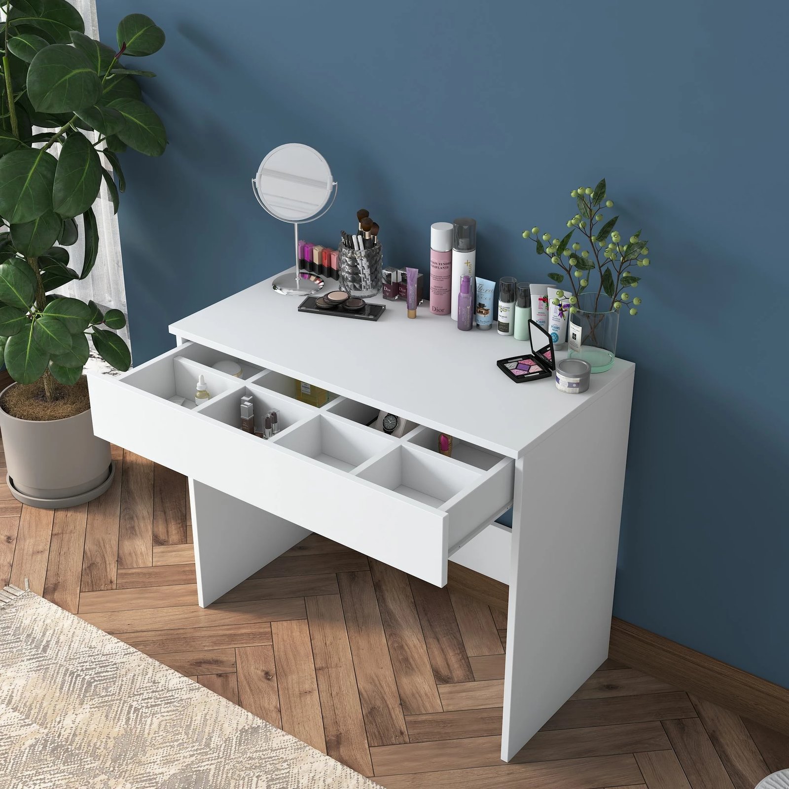 Tavolinë grimi Skye Decor, e bardhë, BJ104 - 2342