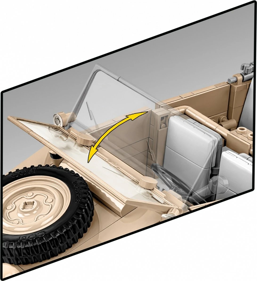 Set ndërtimi Cobi Kübelwagen Typ 82, 1326 pjesë, 1:12, bezhë