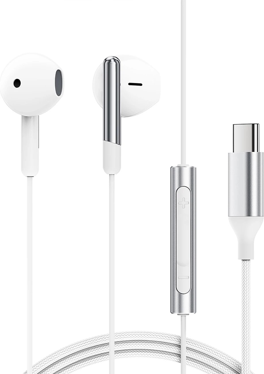 Kufje Acefast L3 me mikrofon, USB-C, të bardha