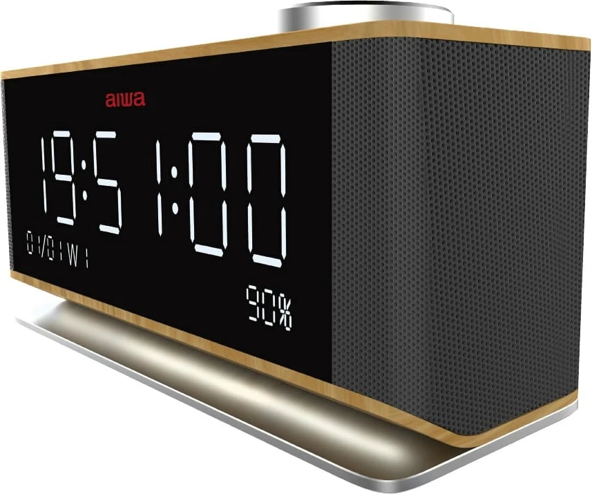 Orë Zgjuese Multifunksionale me Radio FM, 2 Alarma, Bluetooth, TF Card dhe Mikrofon AIWA CR-90BT