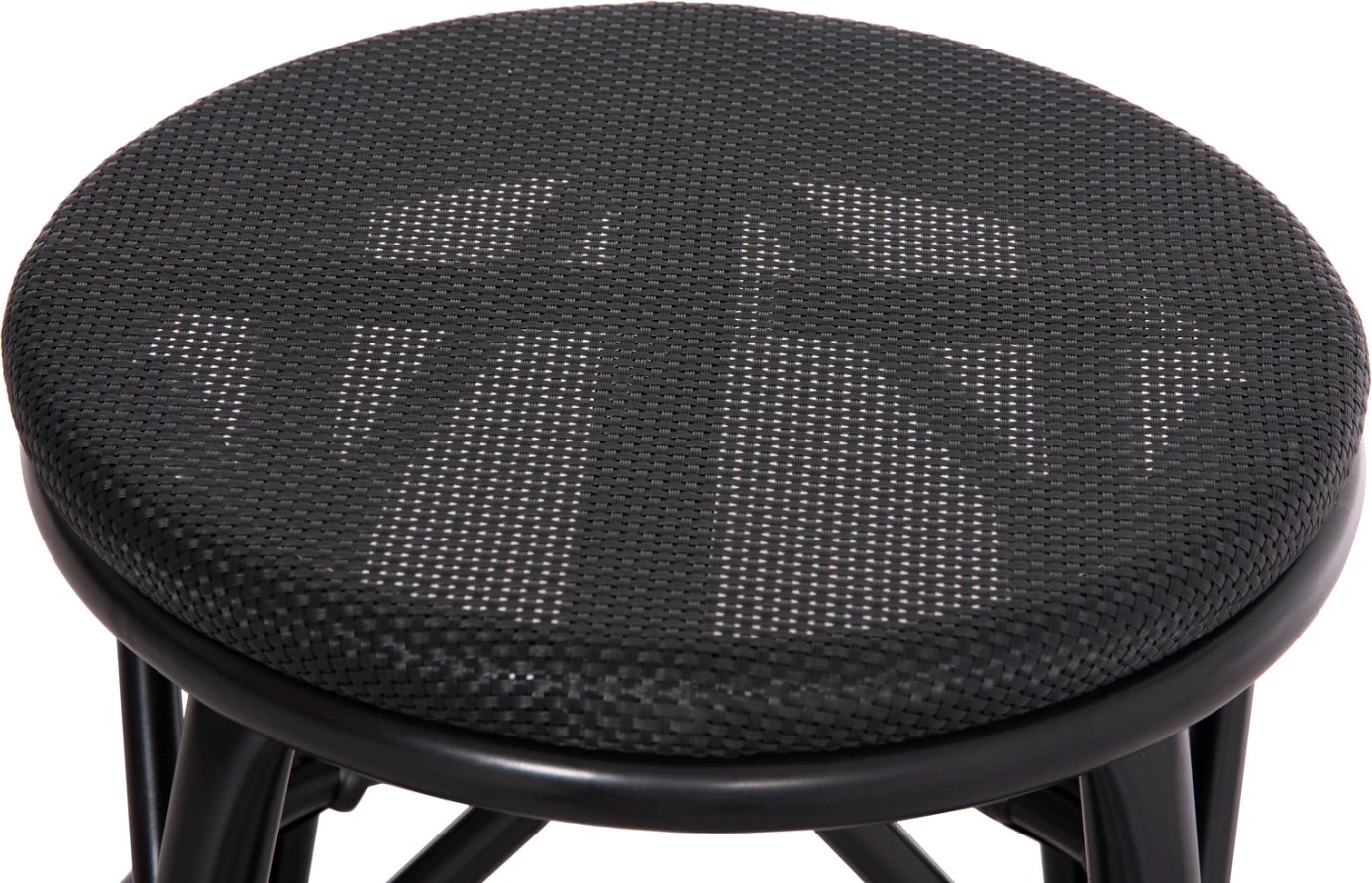 Karrige e rrumbullakët alumini, pamje bambuje, FH6285.02, ngjyrë e zezë, Φ36x46H cm