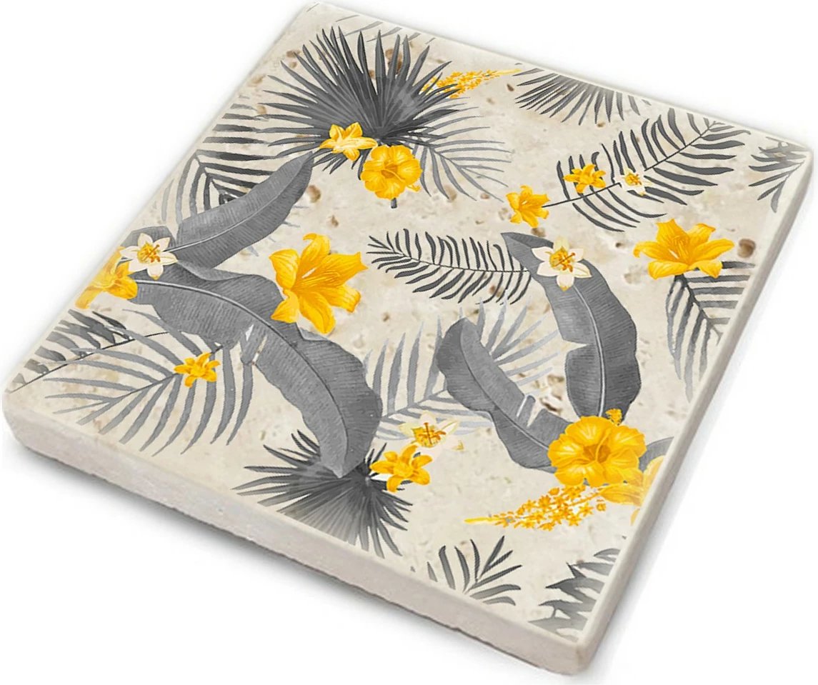 Nënstresa për gota prej guri natyral, shumëngjyrëshe, set prej 4 copësh, Hermia TAB7696244 Nënstresa për gota prej guri natyral, shumëngjyrëshe, set prej 4 copësh, Hermia TAB7696244