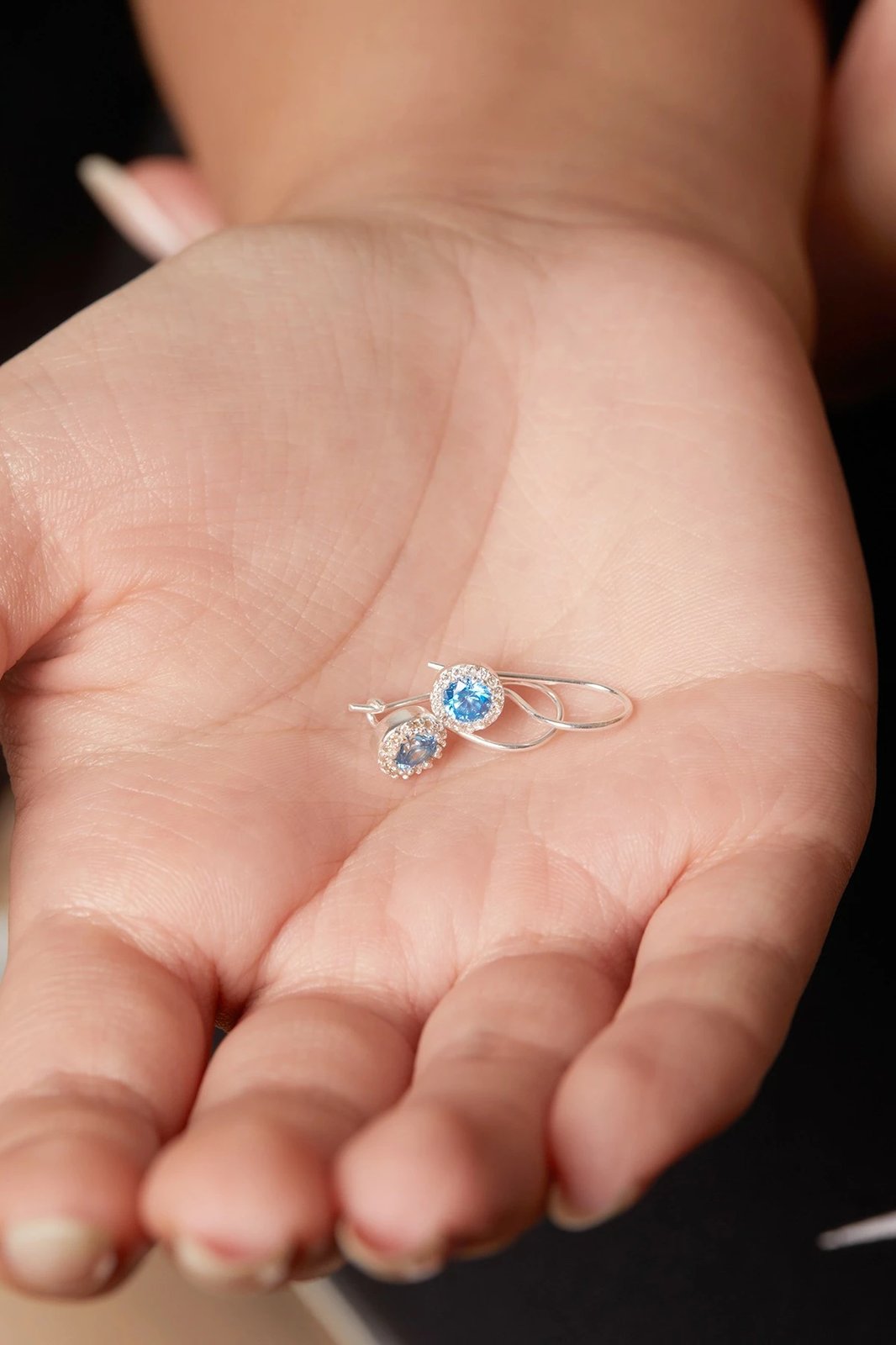 Vathë argjendi Elika, ngjyrë kaltër, ELKMD50491Mavi