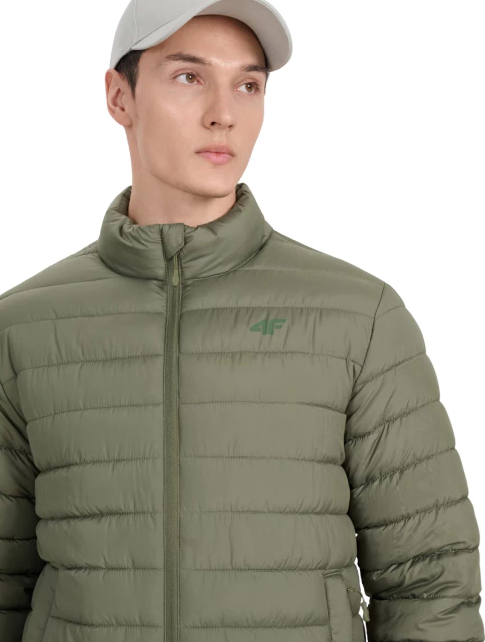 Jakne puffer për meshkuj 4F, e gjelbër