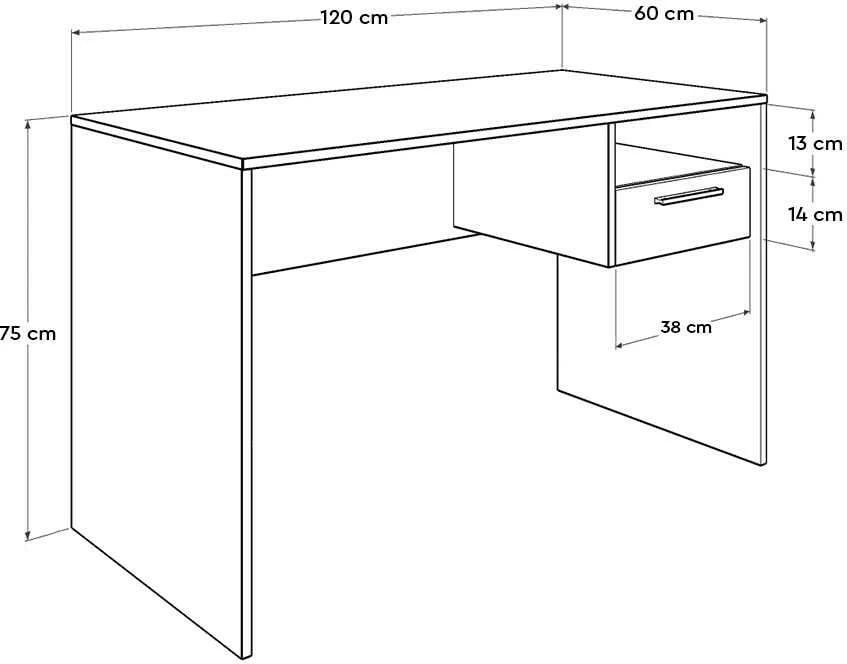 Tavolinë pune Hanah Home, anthracite dhe lis, Cms-510-Ax-1