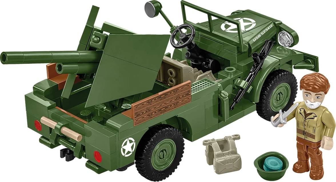 Set lodrash ndërtimi Cobi Klocki 3116, 37mm GMC M6 Fargo, 230 pjesë, Jeshile