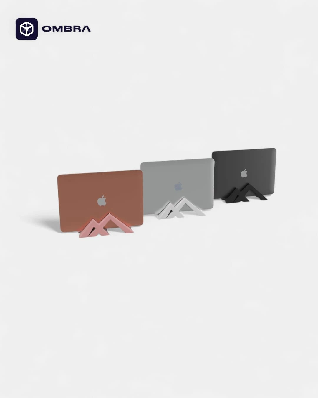 Mountains Macbook Stand - Pink