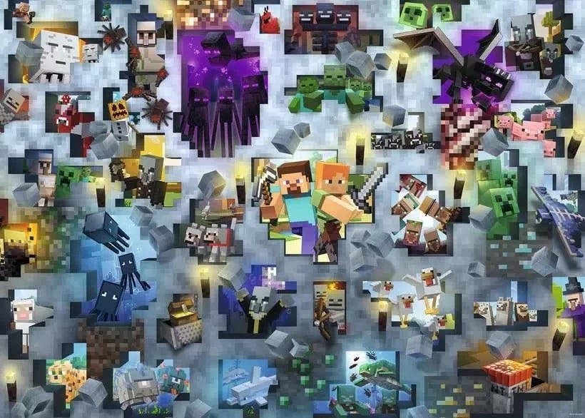 Puzzle Ravensburger Minecraft 1000 pjesë, 70x50cm