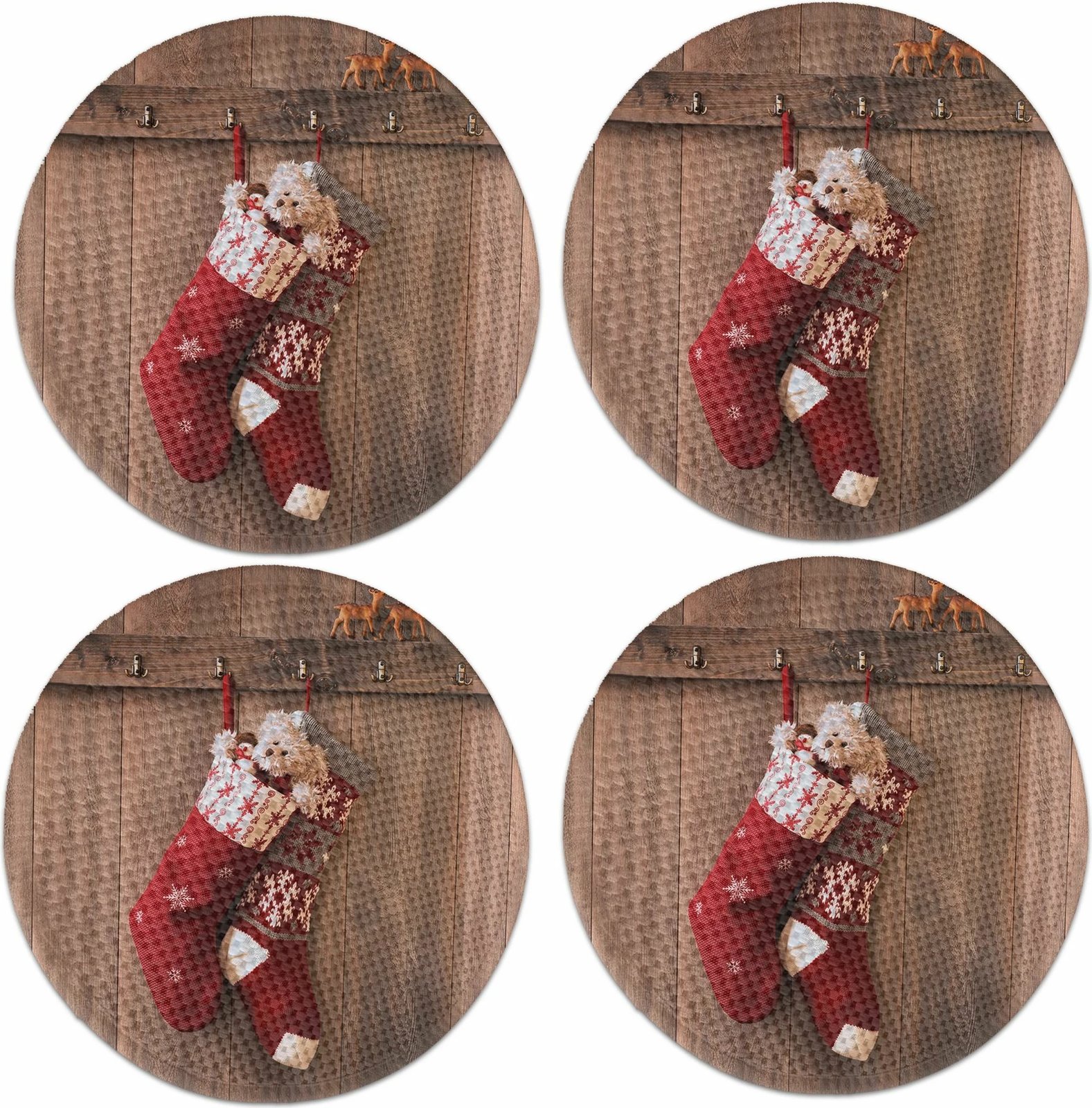 Set nënshtruesish tavoline Hermia Concept, shumëngjyrësh, 4 copë, 37cm