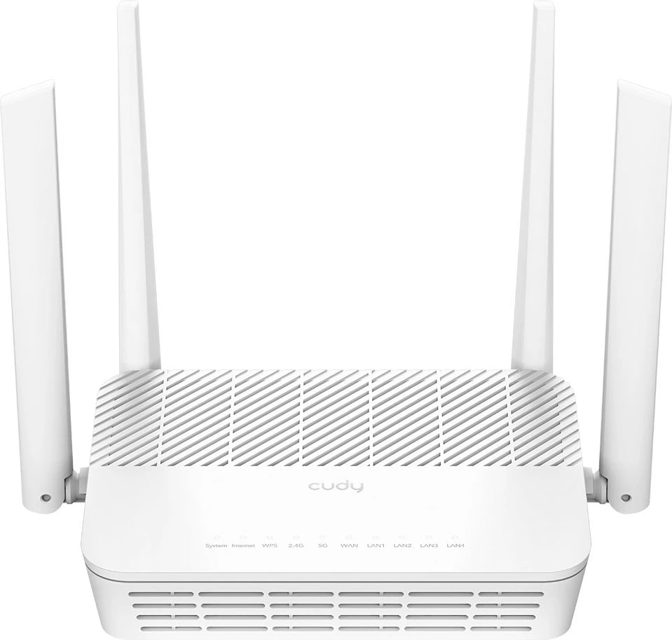 Router Wi‑Fi 6 Mesh AX3000, Cudy WR3000P, port 2.5G PoE + 4x GbE, deri 200 pajisje, i bardhë