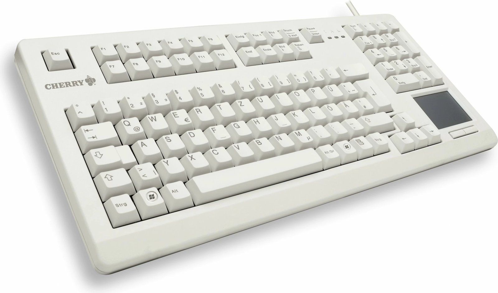 Tastierë Cherry G80-11900 Touchboard, me touchpad, e bardhë
