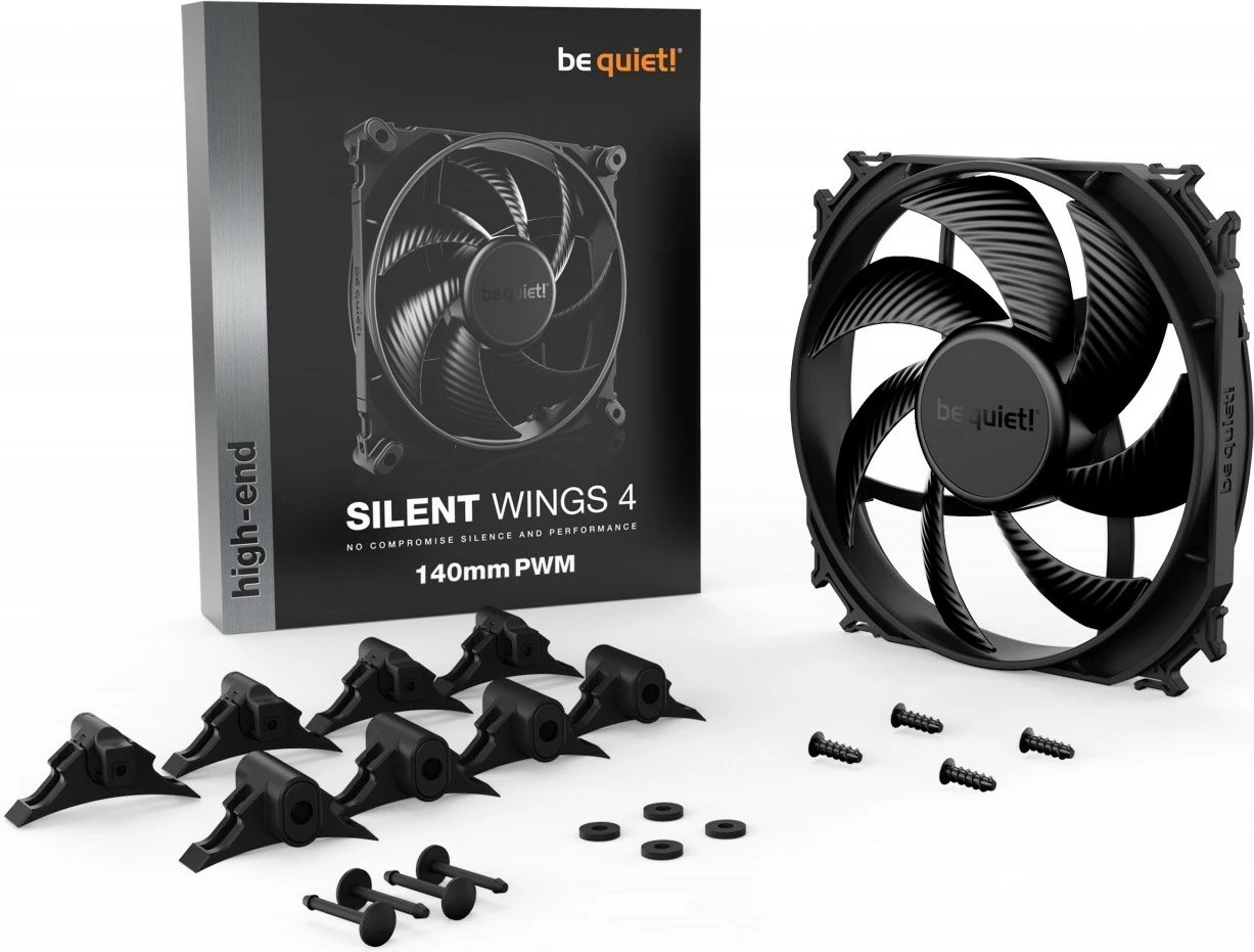 Ventilator kase Be quiet! Silent Wings 4, 140mm PWM, i zi