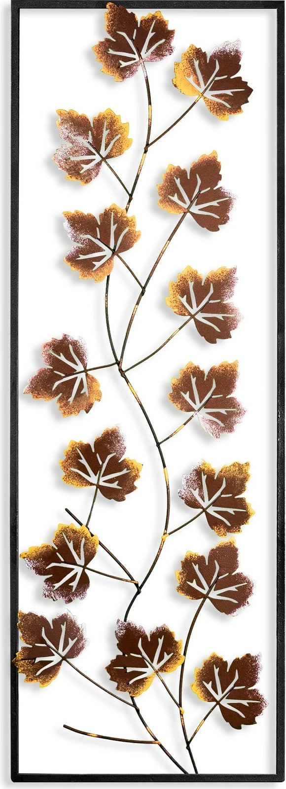 Aksesor dekorativ metalik për mur, Wallity, Platane 3, shumëngjyrësh, 32x90cm