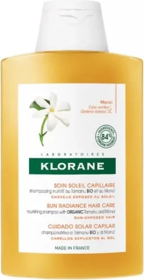 Shampon ushqyes unisex Klorane me Monoï dhe Tamanu Bio, 200ml