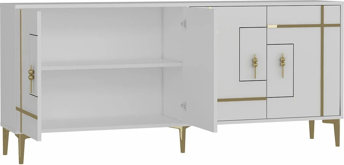 Konsolë dekorative, e bardhë dhe ari, Skye Decor, Simge