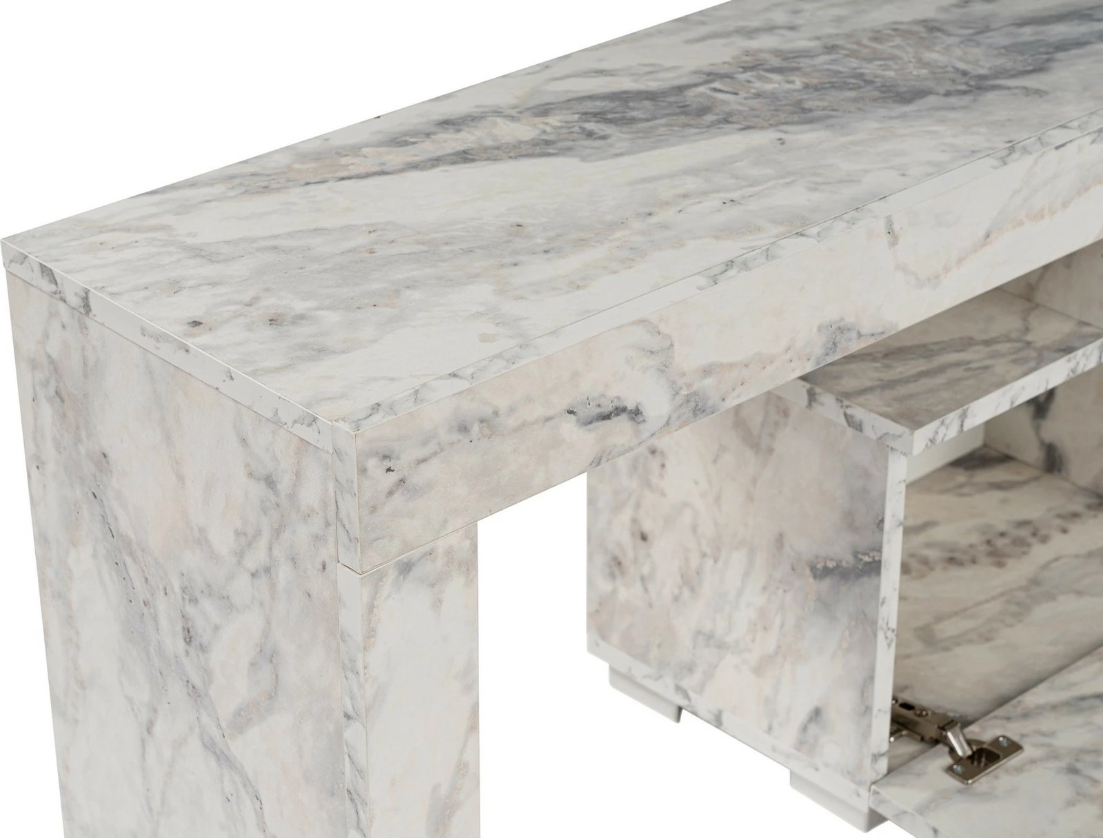 Komodë TV Nordure, Enclave, ngjyrë mermeri Fressia