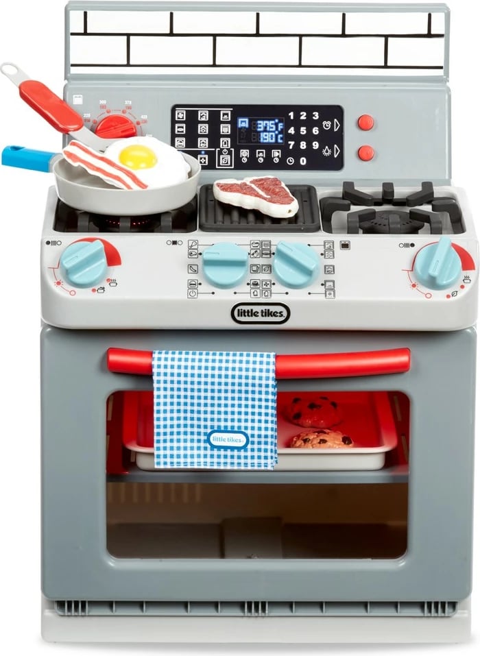 Lodër furrë Little Tikes First Oven me aksesorë, gri, set