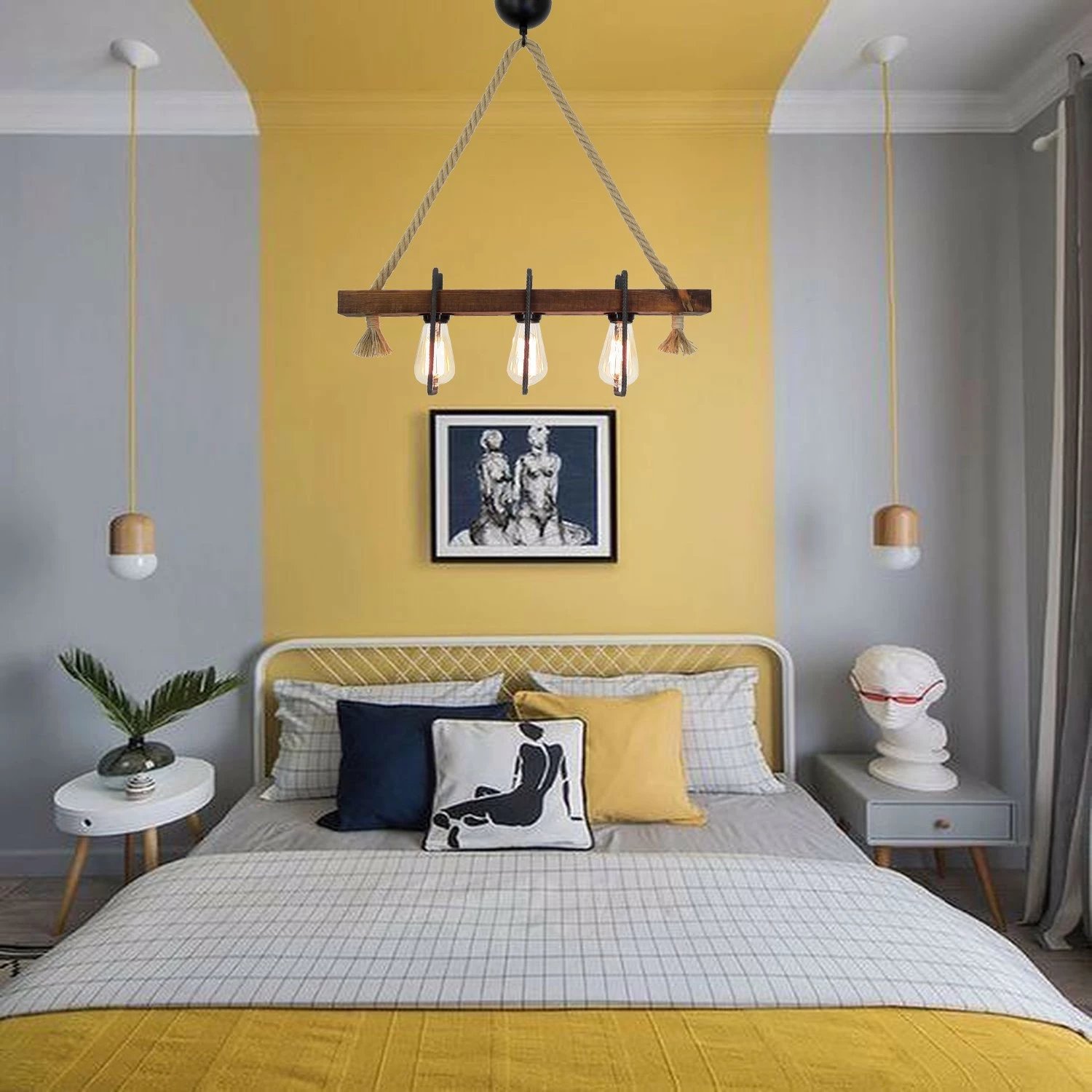 Llambë tavani Opviq, dru i fortë pishe, ngjyrë arre, Demir Kütük 2