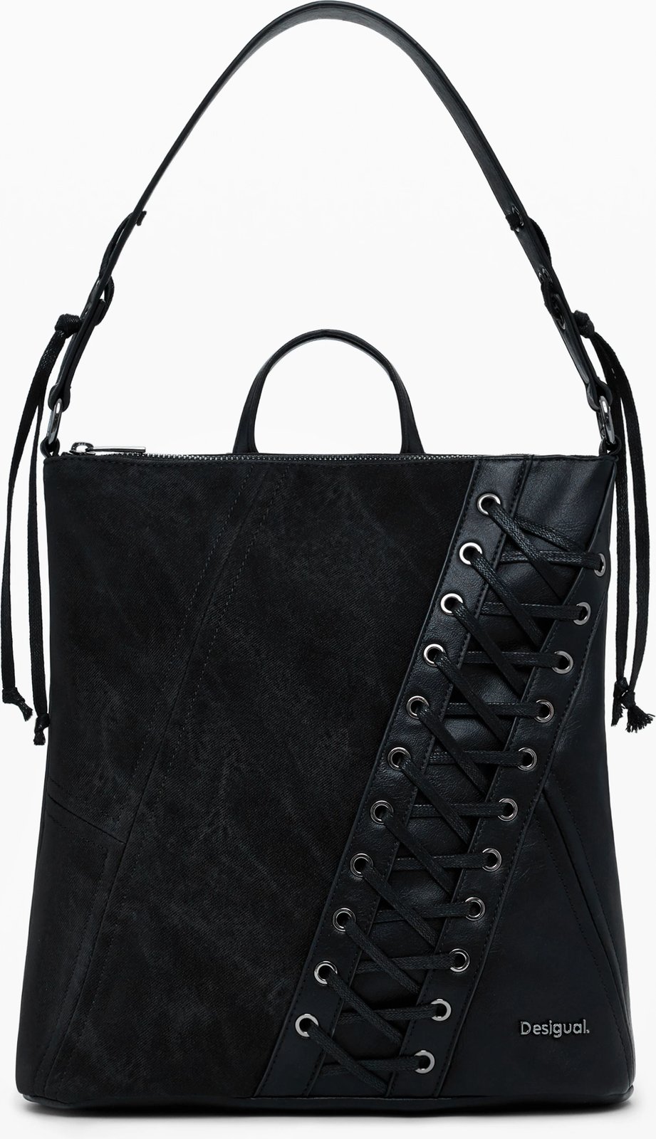 Backpack DESIGUAL Tango Pretoria Mini Patch për femra, e zezë