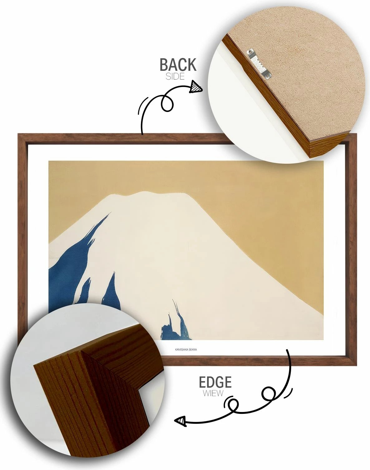 Pikturë dekorative me kornizë, Wallity, Lmnmdlkahve11, shumëngjyrëshe, 33x48cm