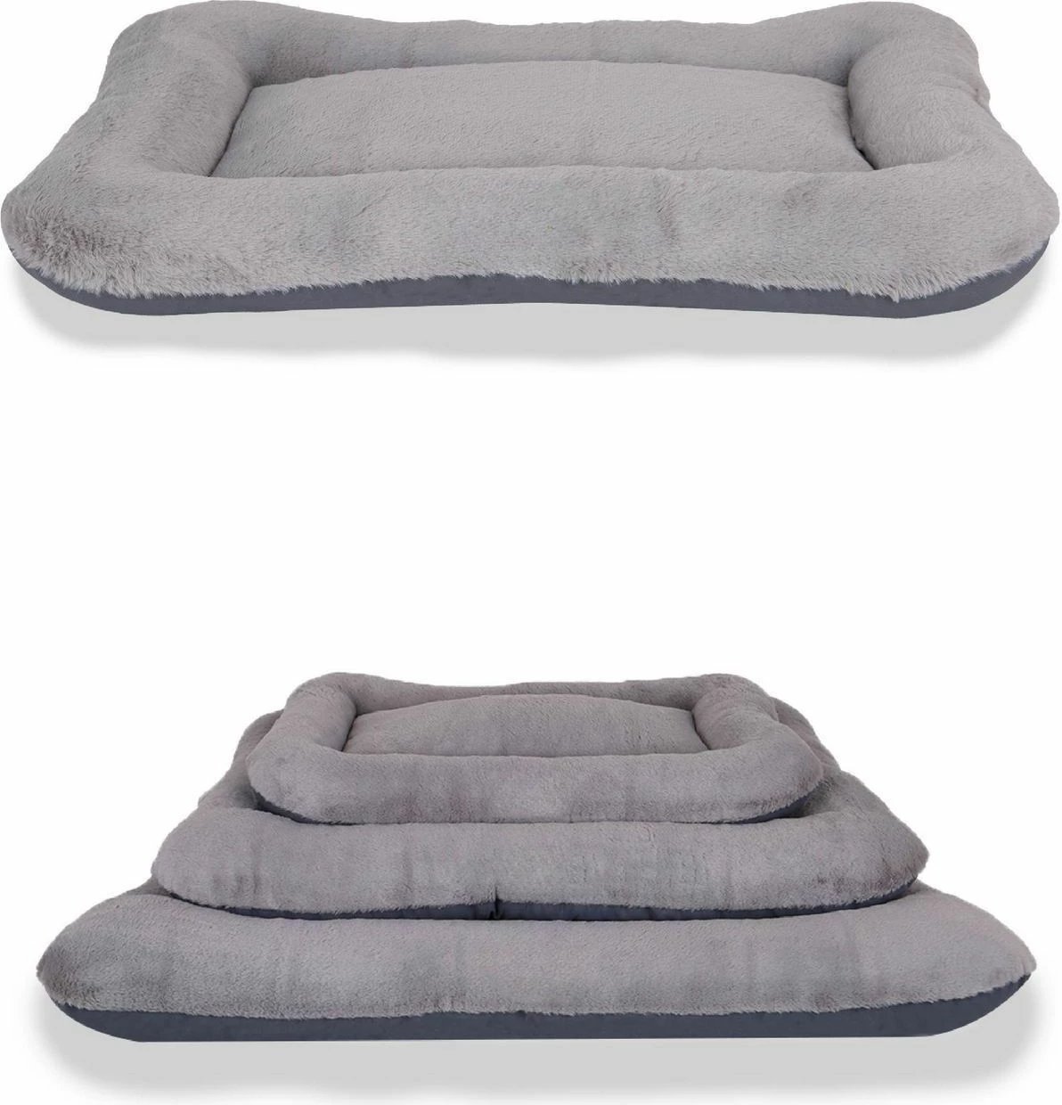 Shtrat për qen Sally, Paws & Whiskers, 95x115 cm, gri