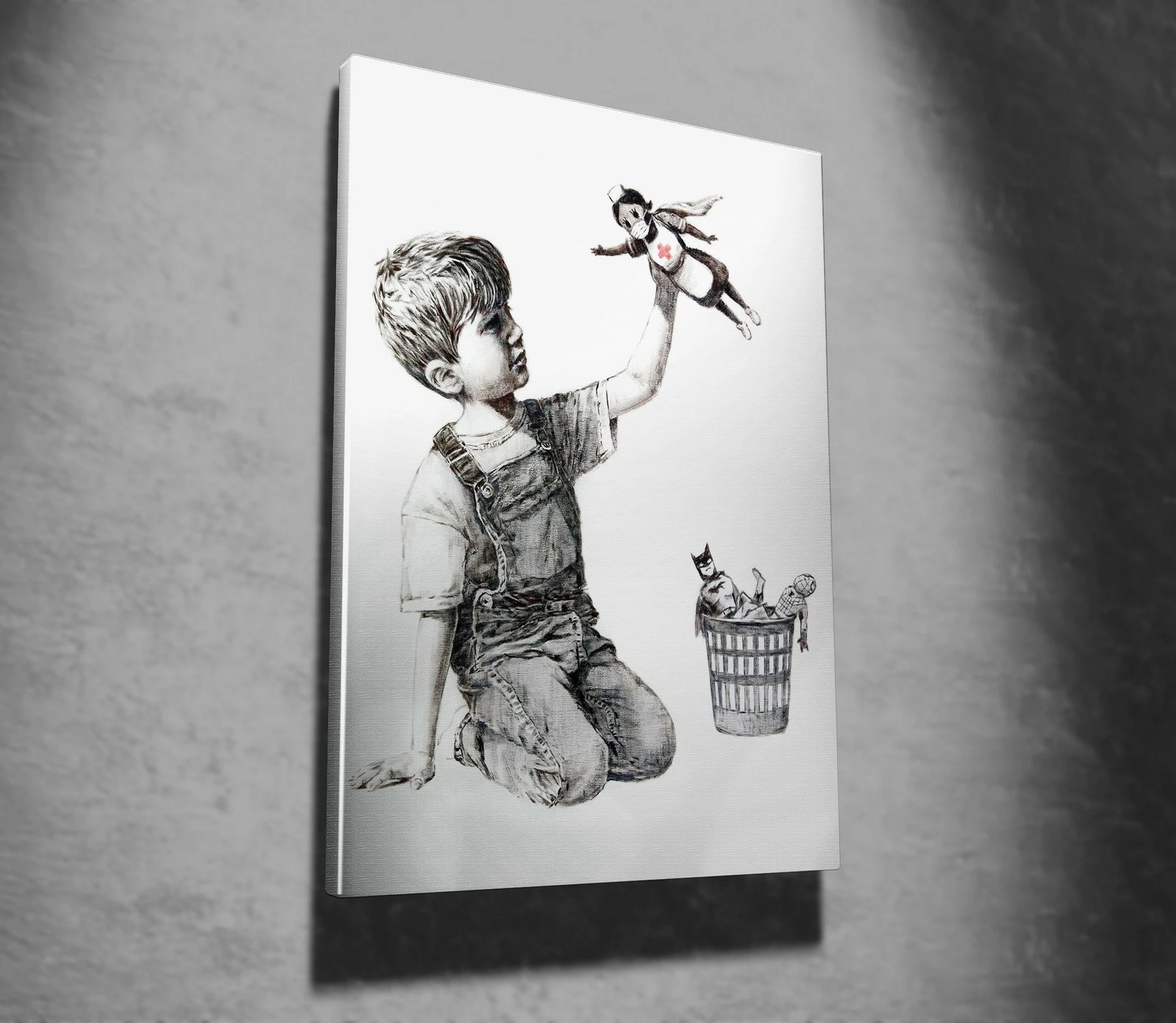 Pikturë dekorative në kanavacë, Banksy, shumëngjyrëshe, WY62, 50x70cm