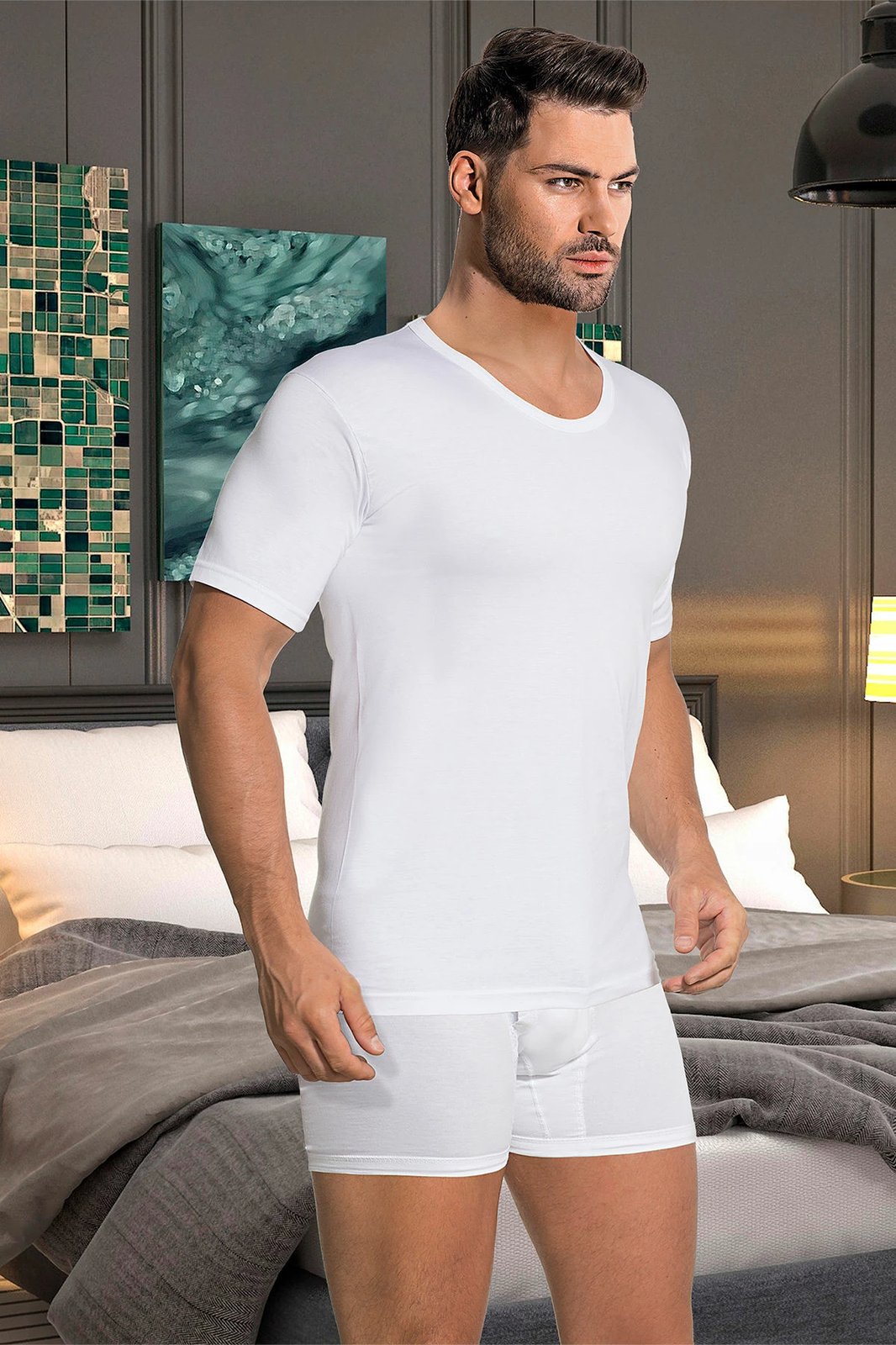 Fanellë e bardhë për burra, Jumeon, 002-000102