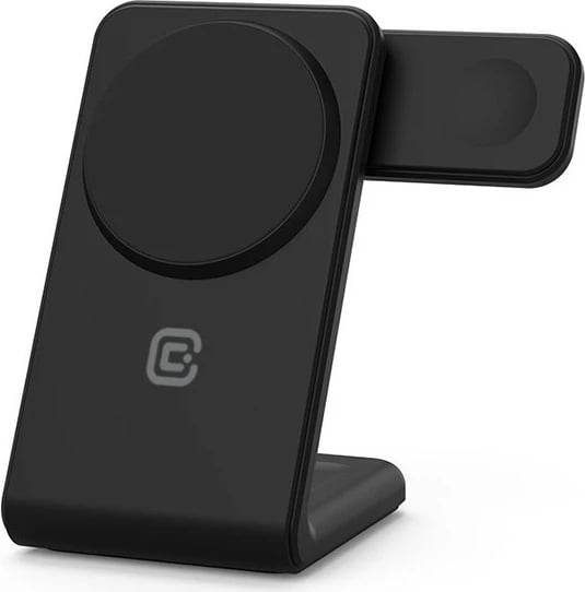 Karikues wireless 3-në-1 CRONG MagSpot me MagSafe, për iPhone, Apple Watch dhe AirPods, 20W, i zi