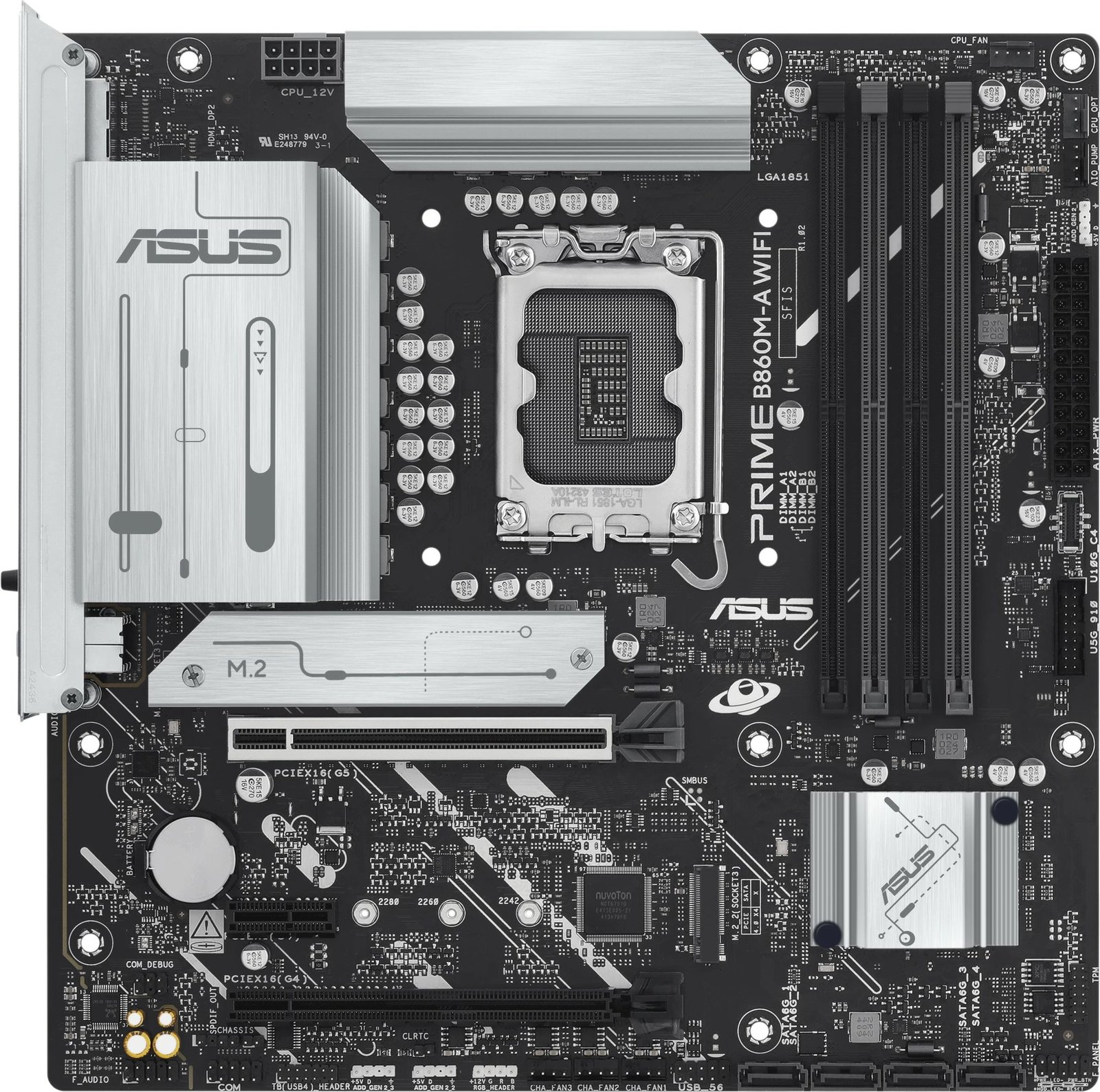 Pllakë amë ASUS PRIME B860M-A WIFI, LGA1851, micro ATX