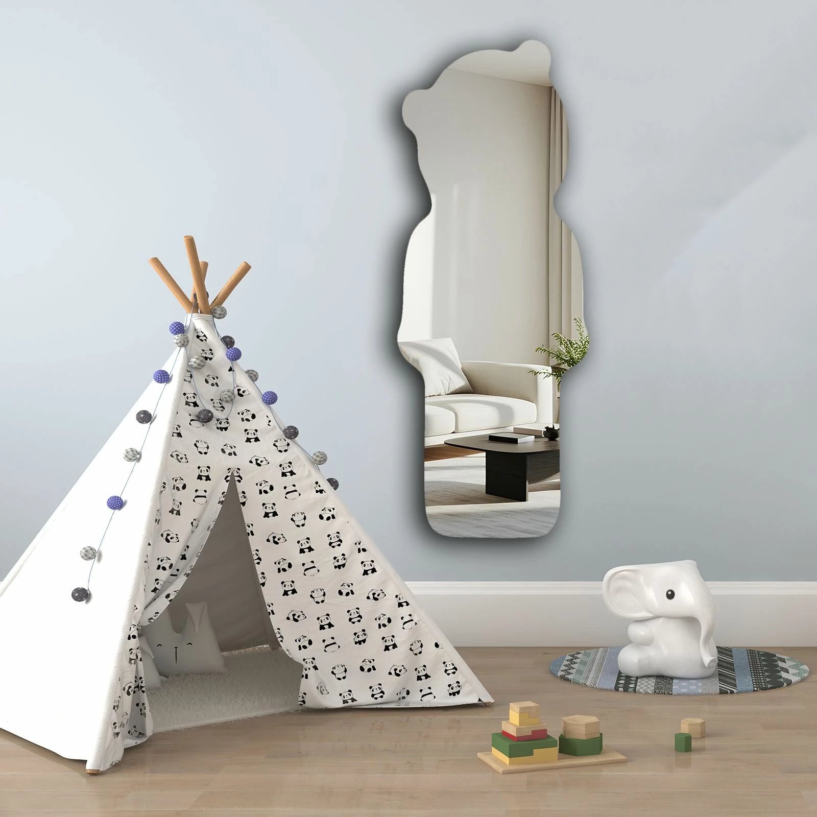 Pasqyrë dekorative Skye, shumëngjyrëshe, 52x135cm