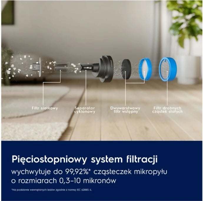 Fshesë me korrent vertikale Electrolux EP61HB21UV, pa kabllo, 0.6L, Bardhë Fshesë me korrent vertikale Electrolux EP61HB21UV, pa kabllo, 0.6L, Bardhë