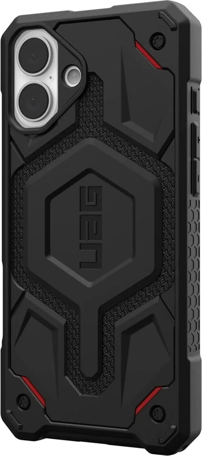 Mbështjellës Urban Armor Gear Monarch Pro kevlar për celular Apple, 6.7", i zi