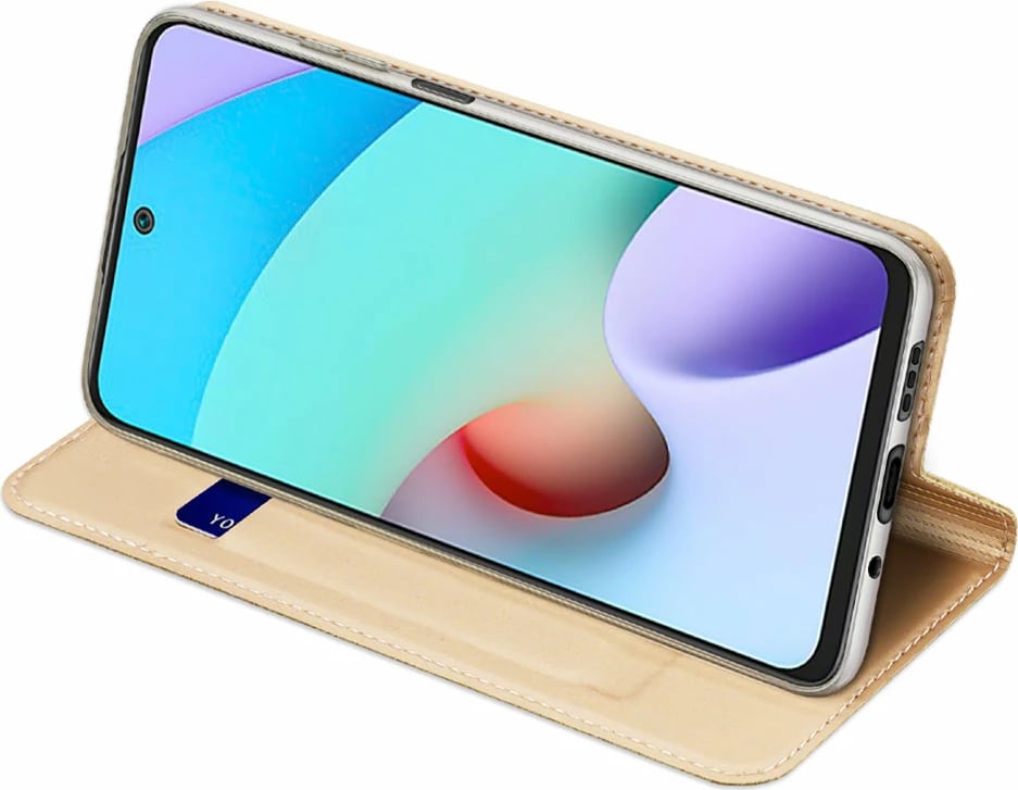 Mbështjellës Dux Ducis Skin Pro për Xiaomi Redmi 10, me kapak, me mbajtëse kartelash, Gold Mbështjellës Dux Ducis Skin Pro për Xiaomi Redmi 10, me kapak, me mbajtëse kartelash, Gold