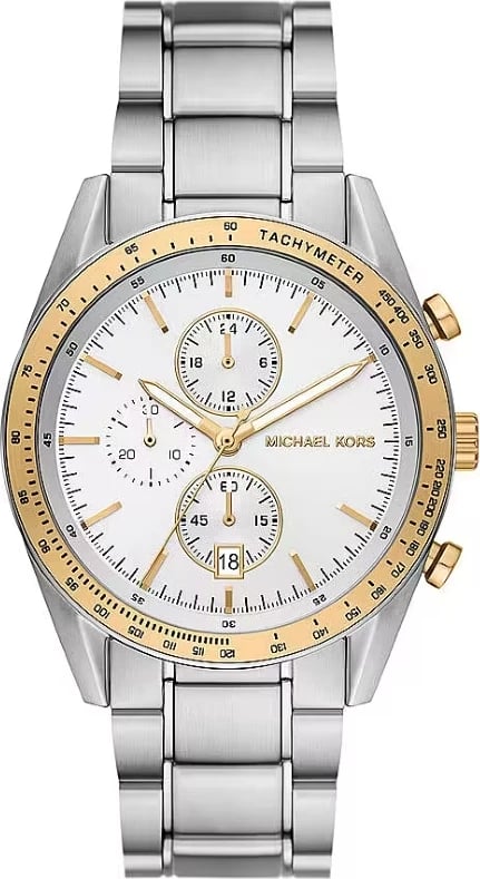 Orë dore MICHAEL KORS ACCELERATOR për meshkuj, argjend me të artë