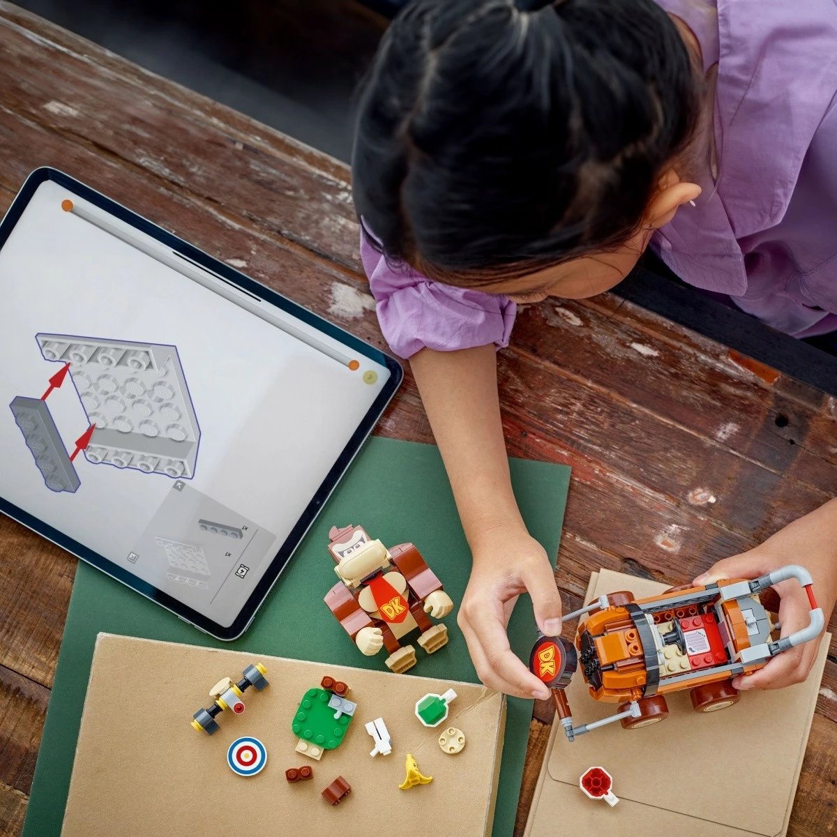 Set ndërtimi LEGO Super Mario 72033 Mario Kart Donkey Kong & DK Jumbo 387 pjesë 8+