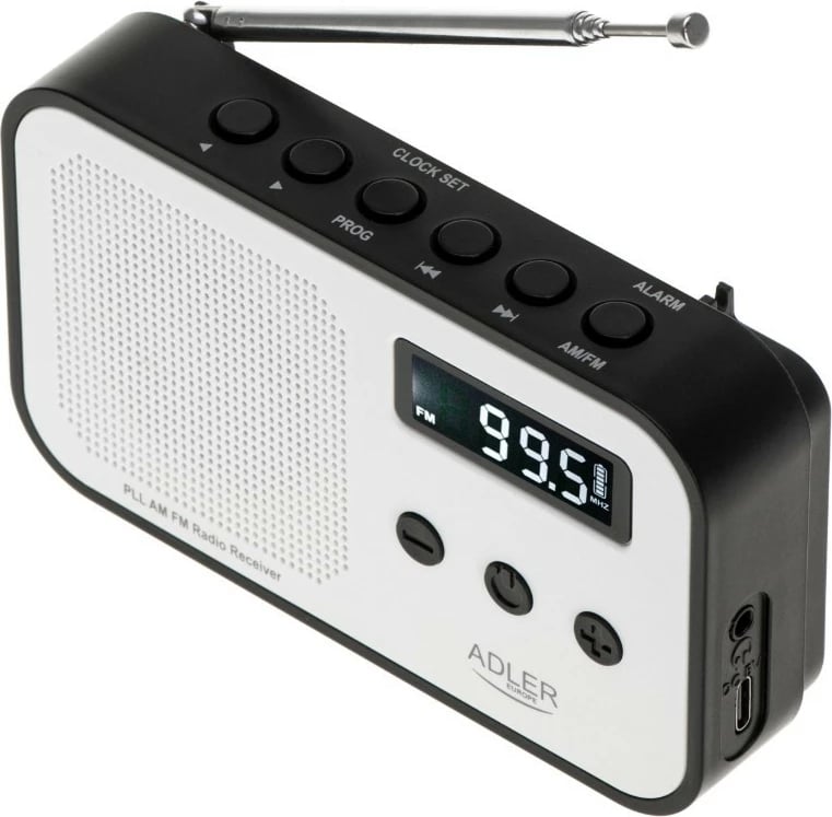 Radio digjitale Adler AD1907 PLL, e bardhë
