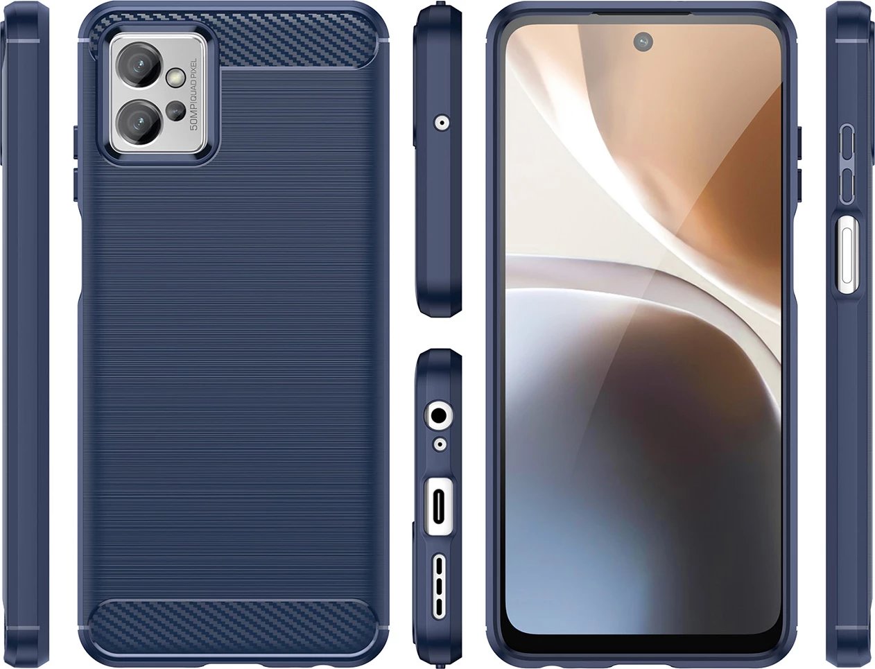 Mbështjellës Hurtel Carbon Case për Xiaomi Poco F4 5G, i zi