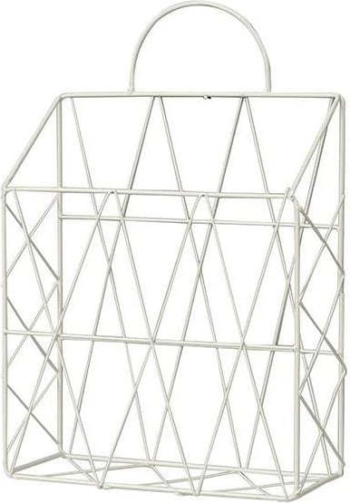 Shportë metalike NEXT për montim në mur, e bardhë 25x10xH38cm